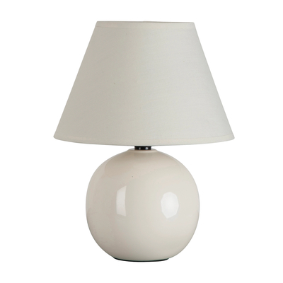 Table Lamp with Ceramic Base, Mini Lou, Creme