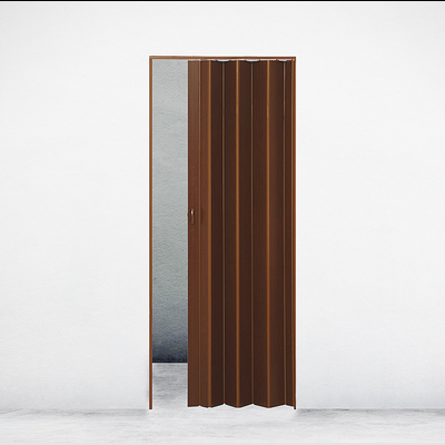 Folding Plastic Door Pioneer , 84 cm x 210 cm, Mahogany