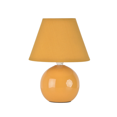 Table Lamp with Ceramic Base, Mini Lou, Mustard-Yellow