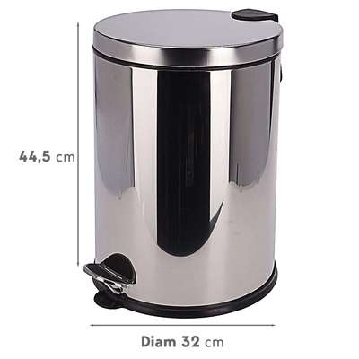 Inox Κάδος Απορριμμάτων Ανοξείδωτος 30LT