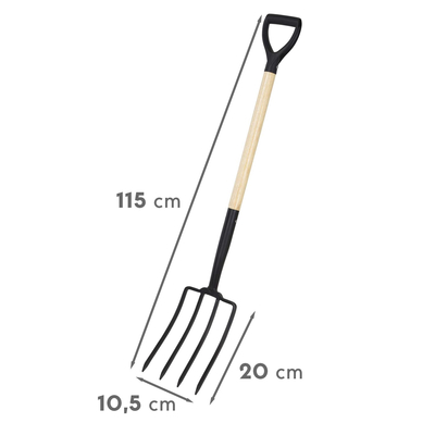 Πηρούνα Κήπου 4 Δόντια με Ξύλινο Κοντάρι 115εκ