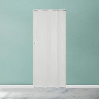 Folding Plastic Door CRYSTALLINE ROYAL, 86 cm x 210 cm, White