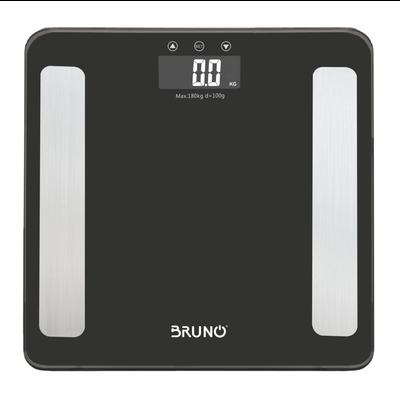 Ψηφιακή Ζυγαριά BRUNO με λιπομετρητή, max180kg, μαύρη, BRN-0056