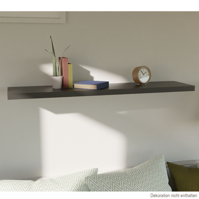 Ράφι Τοίχου MDF 79x15εκ, Μαύρο