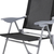 Πολυθρόνα Πτυσσόμενη 5 θέσεων Αλουμινίου, Μαύρη
