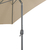 Σπαστή Ομπρέλα Αλουμινίου, Ø2.5m, Μπεζ για Κήπο & Βεράντα