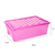 Plastic Storage Box with Lid 43L, Fuchsia