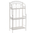 Antique Metal Shelf with 3 shelves, white