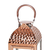Stainless Steel Lantern with Glass Displays, Rose Gold, Small
