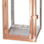Stainless Steel Lantern with Glass Displays, Rose Gold, Large