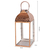 Stainless Steel Lantern with Glass Displays, Rose Gold, Large