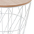 Side Table Wood / Metal with Storage Space Oak/White, Small