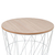 Side Table Wood / Metal with Storage Space Oak/White, Small
