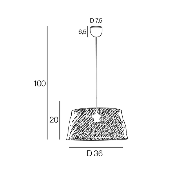 Μεταλλικό Φωτιστικό Οροφής Ratan, Kendari