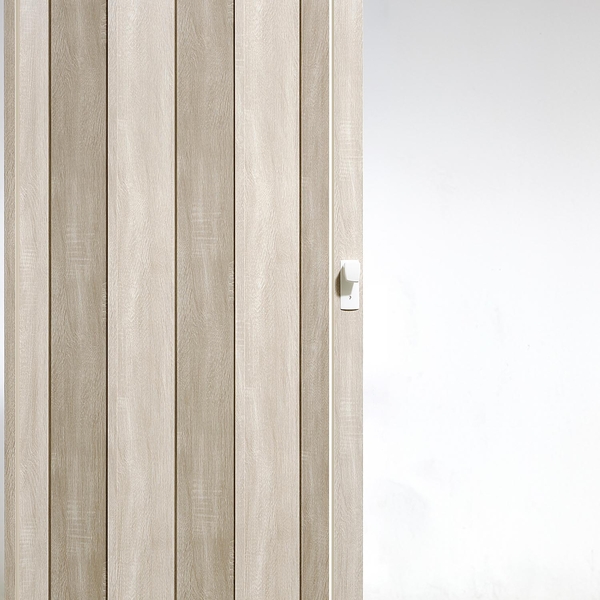 Πόρτα Πτυσσόμενη Πλαστική Crystaline Royal, Γκρι Βελανιδία, 84x210 εκ.