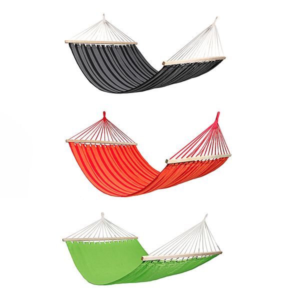 Αιώρα Δύο Ατόμων Υφασμάτινη, με Ξύλινο Σκελετό, σε 4 χρώματα