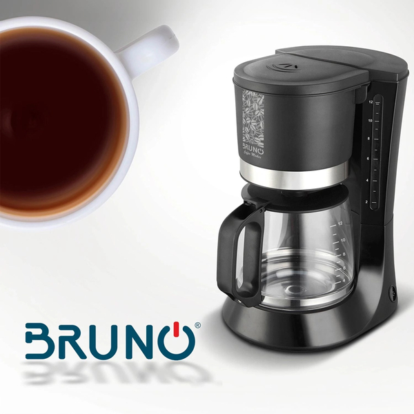 Bruno Filter coffee maker, 680W, 1.2L, black, BRN-0086