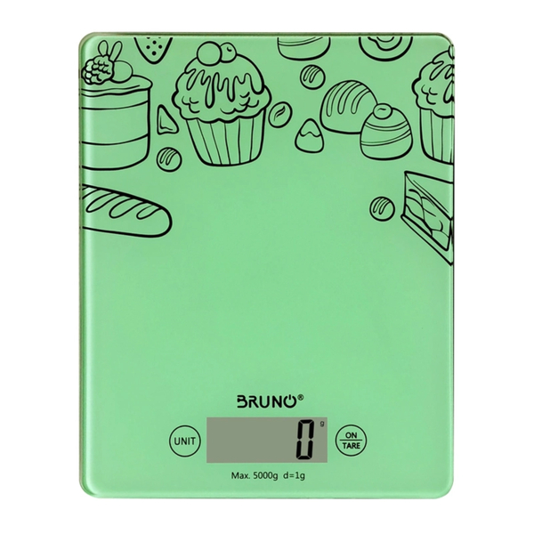 BRUNO Digital Kitchen Scale BRN-0059, max 5kg, Green