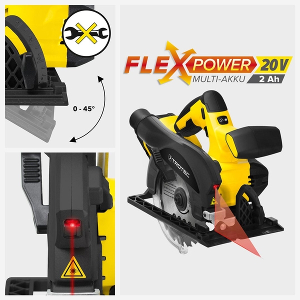 Δισκοπρίονο Χειρός Μπαταρίας PCSS 10-20V