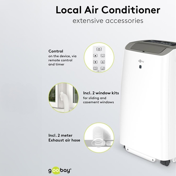 ΦΟΡΗΤΟ GOODBAY ΚΛΙΜΑΤΙΣΤΙΚΟ 59513 ΨΥΞΗΣ 9000BTU 2600W ΛΕΥΚΟ