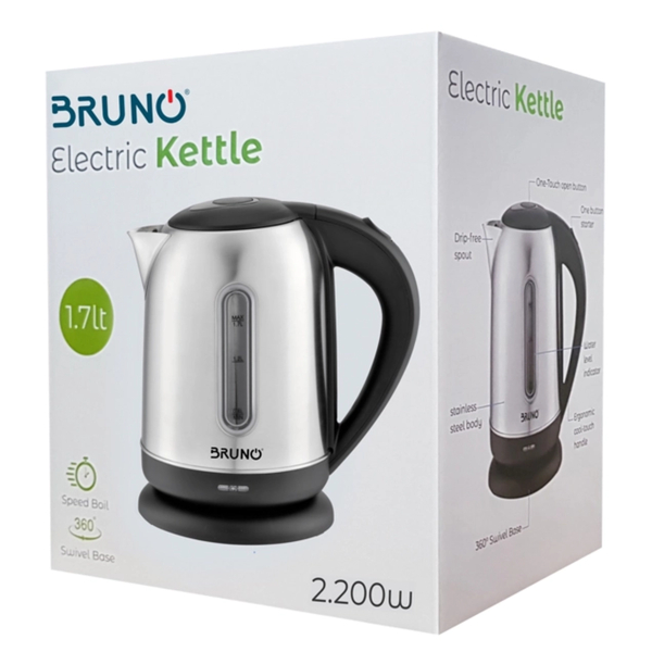 BRUNO Electric Kettle, 2200W, 1.7lt BRN-0029