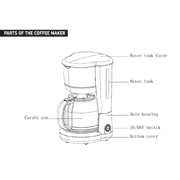 Coffee Maker Ivoris 900w With Glass Jug 1.5lt