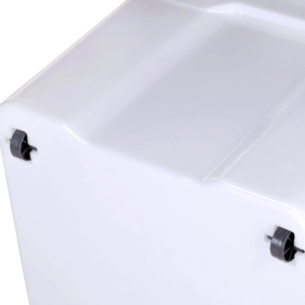 92Lt Storage Box with Lid & Wheels, White