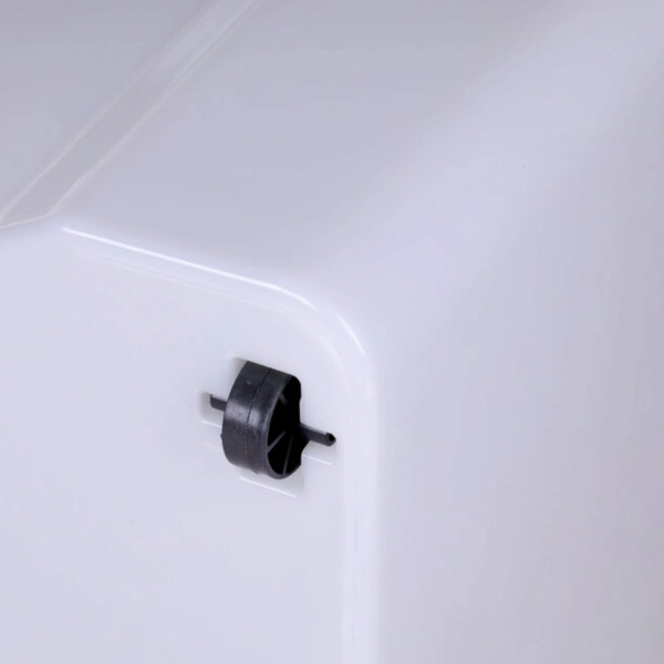 92Lt Storage Box with Lid & Wheels, White