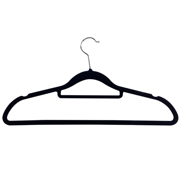 Κρεμάστρα με βελούδινη επένδυση 44CM σετ 5τεμ, 4 διαφ. χρώματα