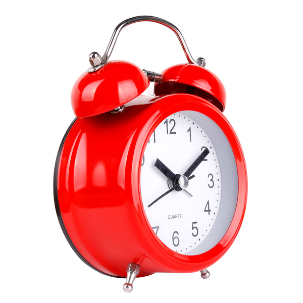 Retro Metal Alarm Clock with Battery, 4 Colors