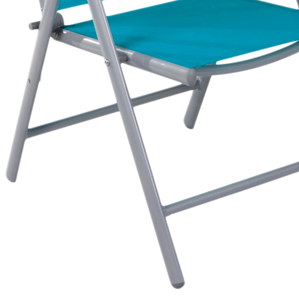 Πολυθρόνα Πτυσσόμενη 7 θέσεων Αλουμινίου, Πετρόλ