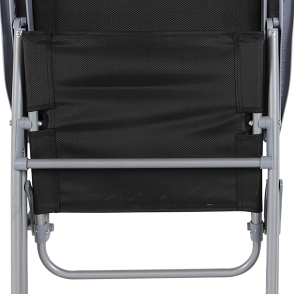 Πολυθρόνα Πτυσσόμενη 5 θέσεων Αλουμινίου, Μαύρη