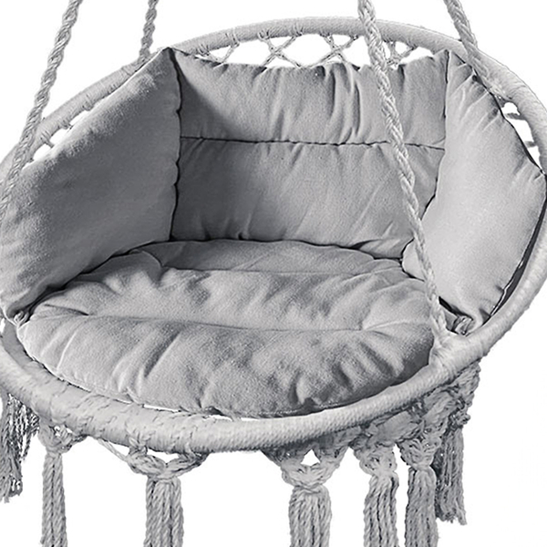 Κρεμαστή Κούνια Γκρι με Μαξιλάρια