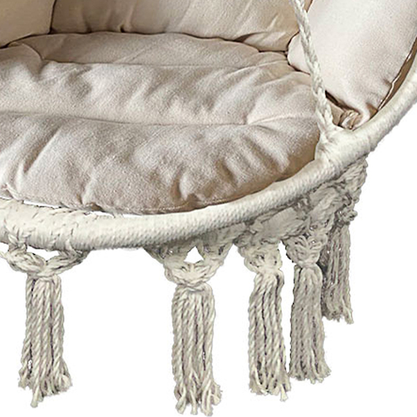 Κρεμαστή Κούνια Μπεζ με Μαξιλάρια