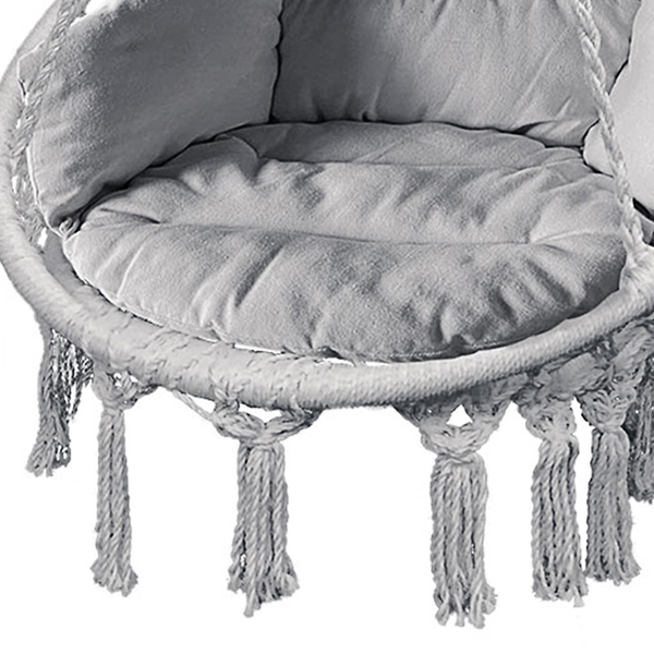 Κρεμαστή Κούνια Γκρι με Μαξιλάρια