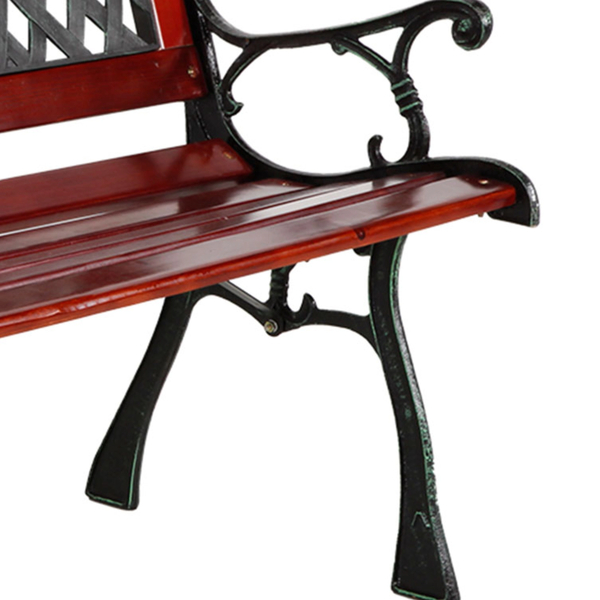 Παγκάκι Πάρκου Royal Ξύλινο Χυτοσίδηρο Καφέ