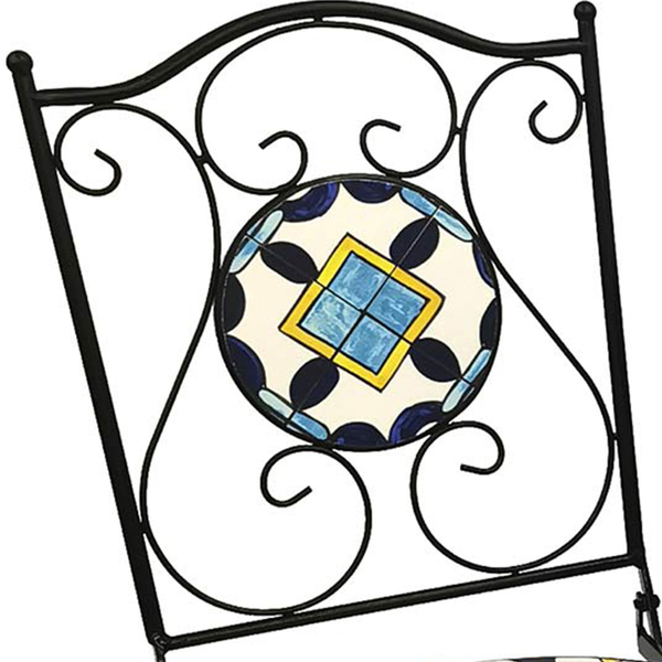 Σετ Μεταλλικό 1 Τραπεζι + 2 Καρεκλες Κεραμικό Bistro