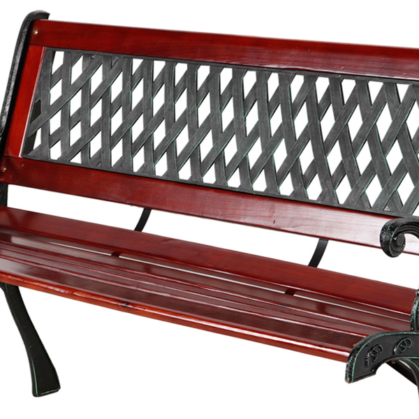 Παγκάκι Πάρκου Royal Ξύλινο Χυτοσίδηρο Καφέ