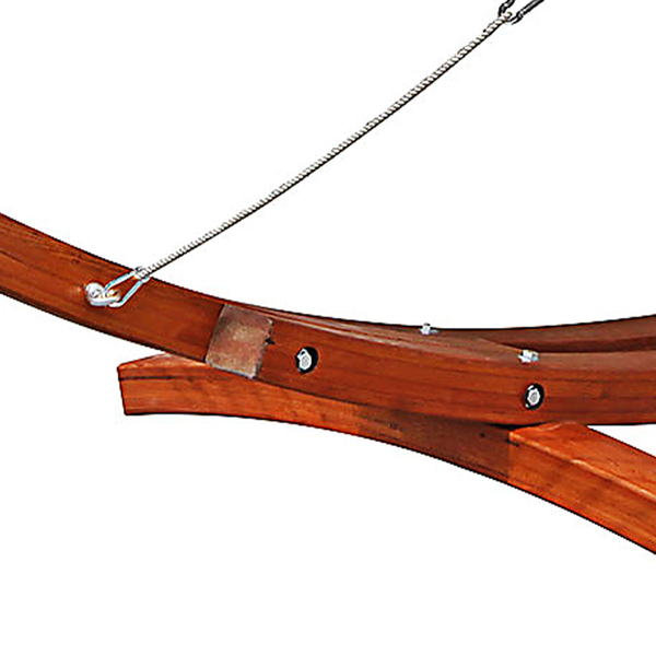 Αιώρα Διπλή Λευκή με Ξύλινη Βάση