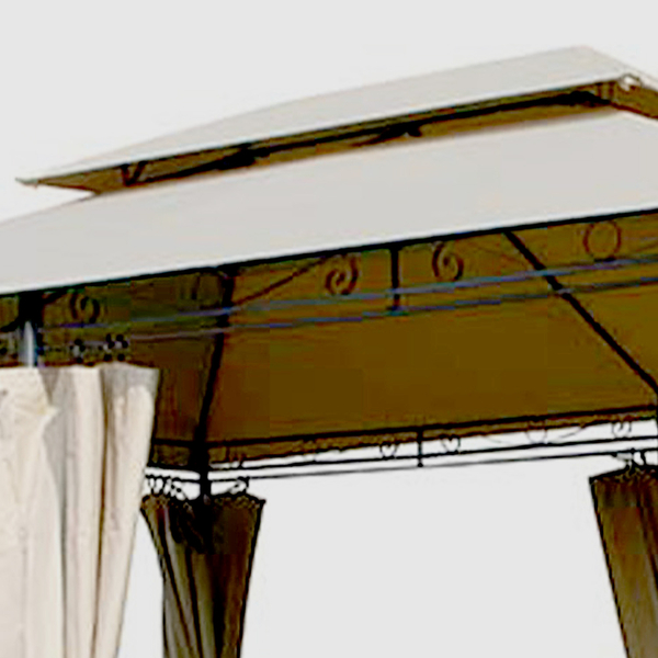 Κιόσκι Κήπου Pavilion Μεταλλικό Μπεζ 12τμ