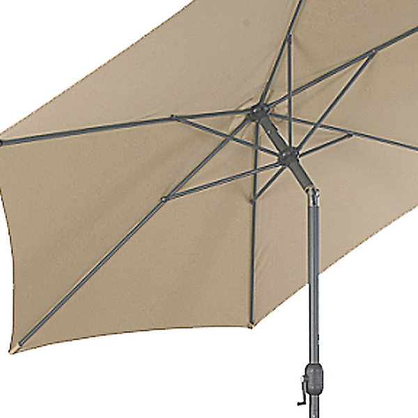 Σπαστή Ομπρέλα Αλουμινίου, Ø3m, Μπεζ για Κήπο & Βεράντα