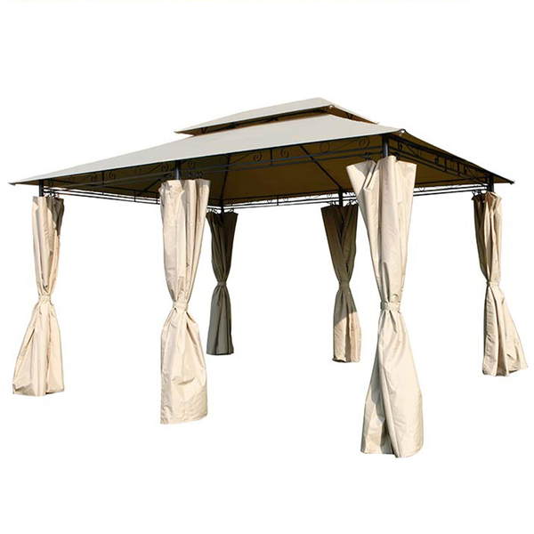 Κιόσκι Κήπου Pavilion Μεταλλικό Μπεζ 12τμ