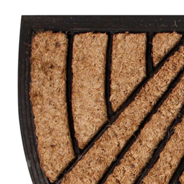 Entrance Mat Semicircular Rubber-Plastic 45x75cm