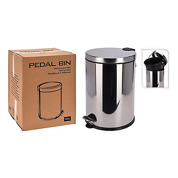 Inox Κάδος Απορριμμάτων Ανοξείδωτος 30LT