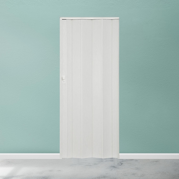 Πόρτα Πτυσσόμενη Πλαστική CRYSTALLINE ROYAL, 86 εκ. x 210 εκ., Λευκή