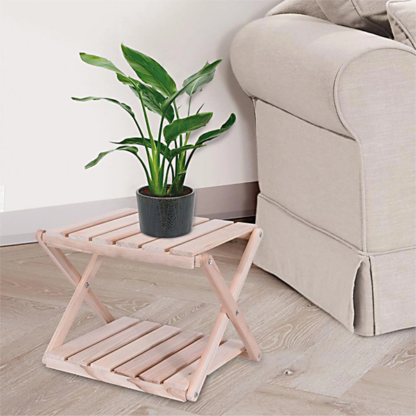 Ξύλινο Βοηθητικό Τραπέζι-Σκαμπό 38,5Χ31Χ32,5εκ