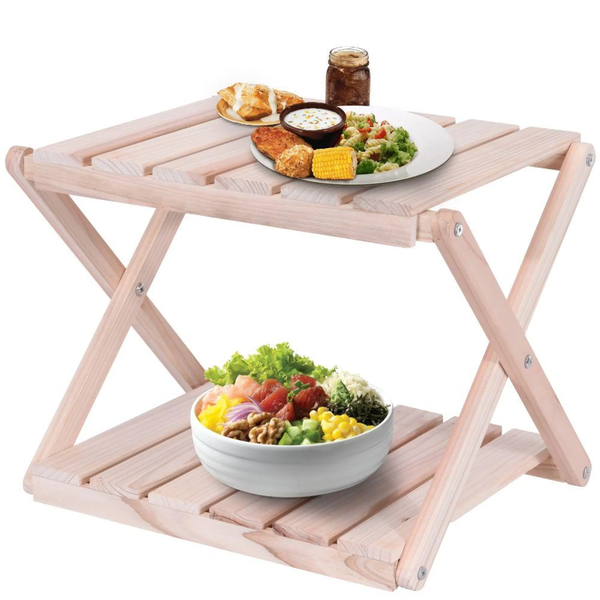 Ξύλινο Βοηθητικό Τραπέζι-Σκαμπό 38,5Χ31Χ32,5εκ