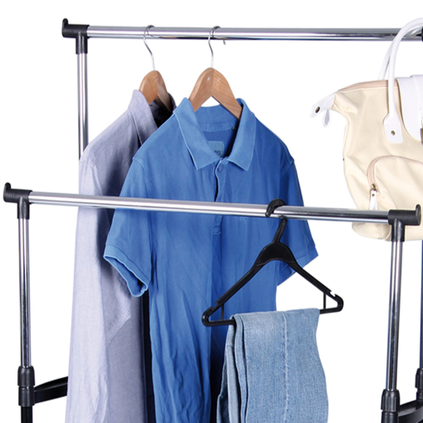 Double Clothing Rack, Portable