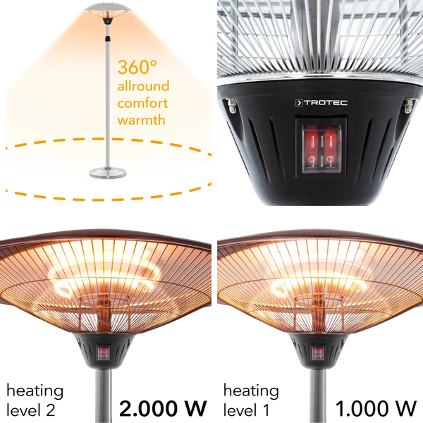 Radiant Heater with upright  IRS2020