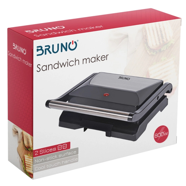 Toaster Bruno 800W Non-stick Surface, Cool-Touch Handle BRN-0067